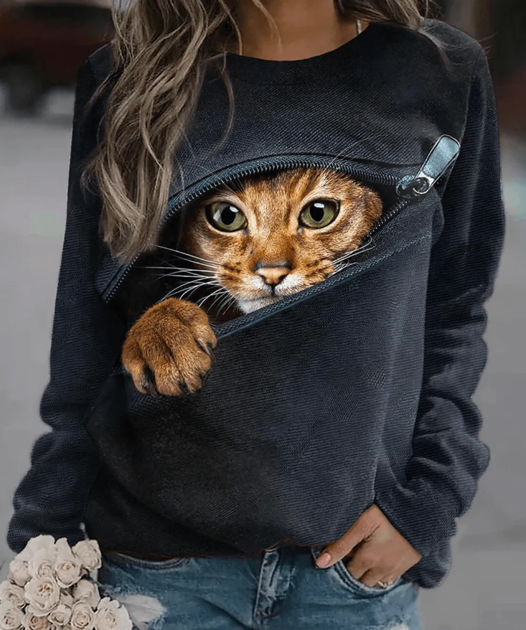 Cat - Super gemütlicher und stylischer Pullover für Damen