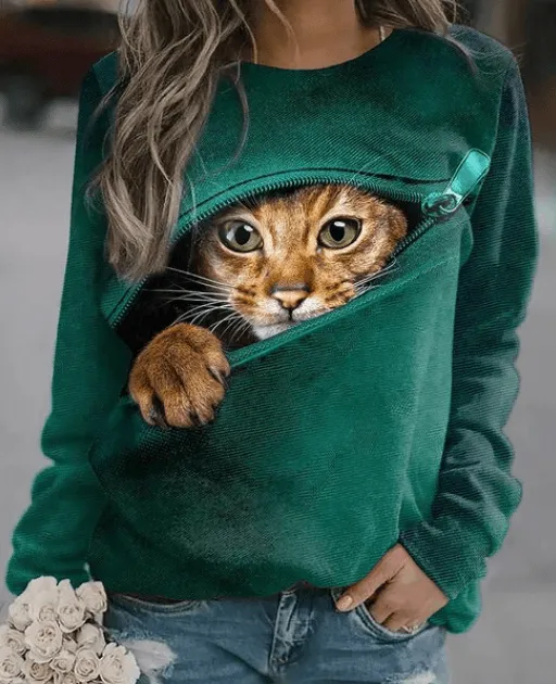 Cat - Super gemütlicher und stylischer Pullover für Damen